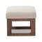 Baxton Studio Yashiya Mid-century Light Beige Upholstered Ottoman Stool 123-6820 - alternate 3